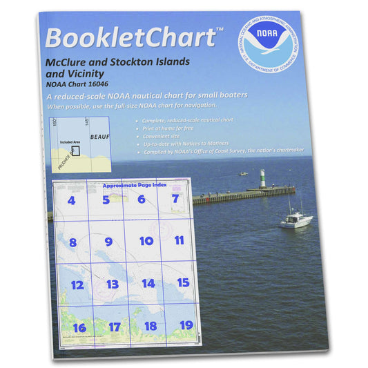 Paradise Clay CB16046 HISTORICAL NOAA Booklet Chart Mcclure and Stockton Islands and Vicinity