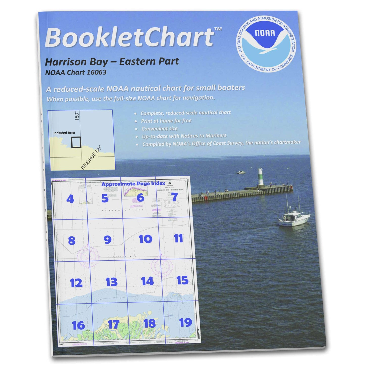 Paradise Clay CB16063 HISTORICAL NOAA Booklet Chart Harrison Bay-Eastern Part