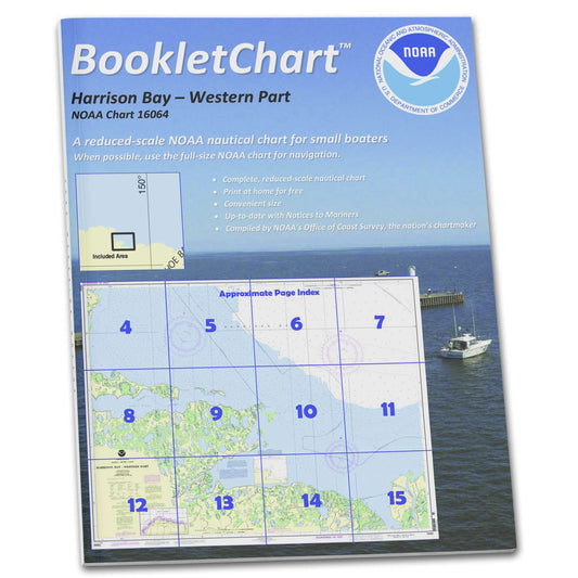 Paradise Clay CB16064 HISTORICAL NOAA Booklet Chart Harrison Bay-Western Part