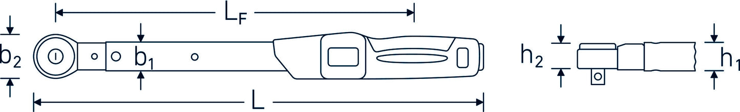 Stahlwille 96503110 730NR / 10FK Torque Wrench Service Manoskop® With Fine-Tooth Ratchet