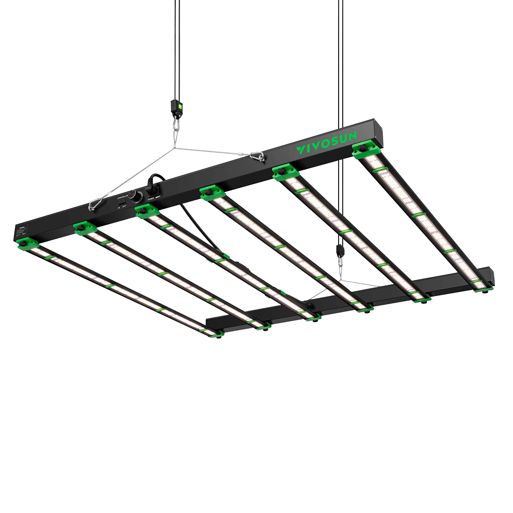 Vivosun VSFD6500 Full Spectrum LED Grow Light Bar 650W, Detachable Design with 6 Dimming Option, 5 x 5 Ft. Coverage
