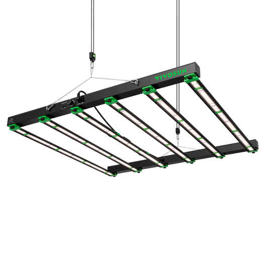 Vivosun VSFD6500 Full Spectrum LED Grow Light Bar 650W, Detachable Design with 6 Dimming Option, 5 x 5 Ft. Coverage