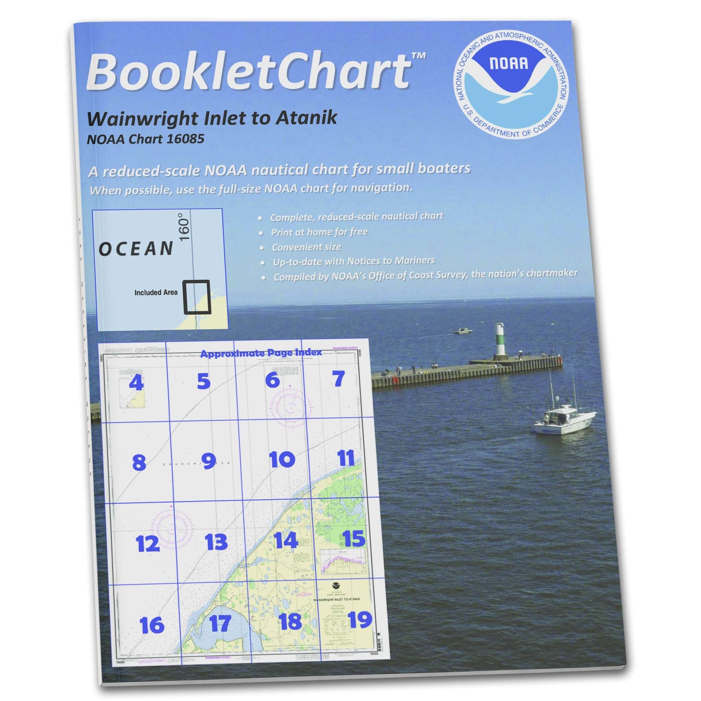 Paradise Clay CB16085 HISTORICAL NOAA Booklet Chart Wainwright Inlet to Atainik
