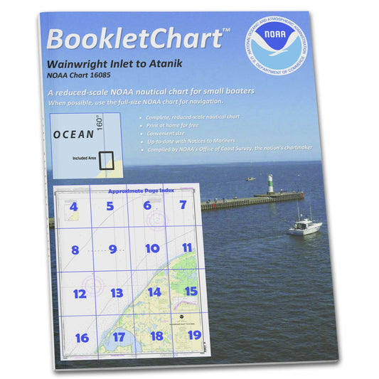 Paradise Clay CB16085 HISTORICAL NOAA Booklet Chart Wainwright Inlet to Atainik