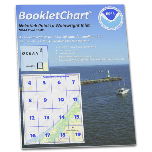 Paradise Clay CB16086 HISTORICAL NOAA Booklet Chart Nakotlek Pt. to Wainwright