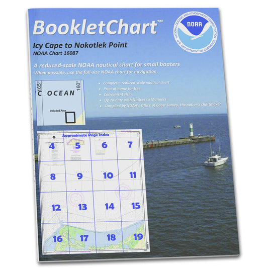 Paradise Clay CB16087 HISTORICAL NOAA Booklet Chart ICY Cape to Nokotlek Pt.