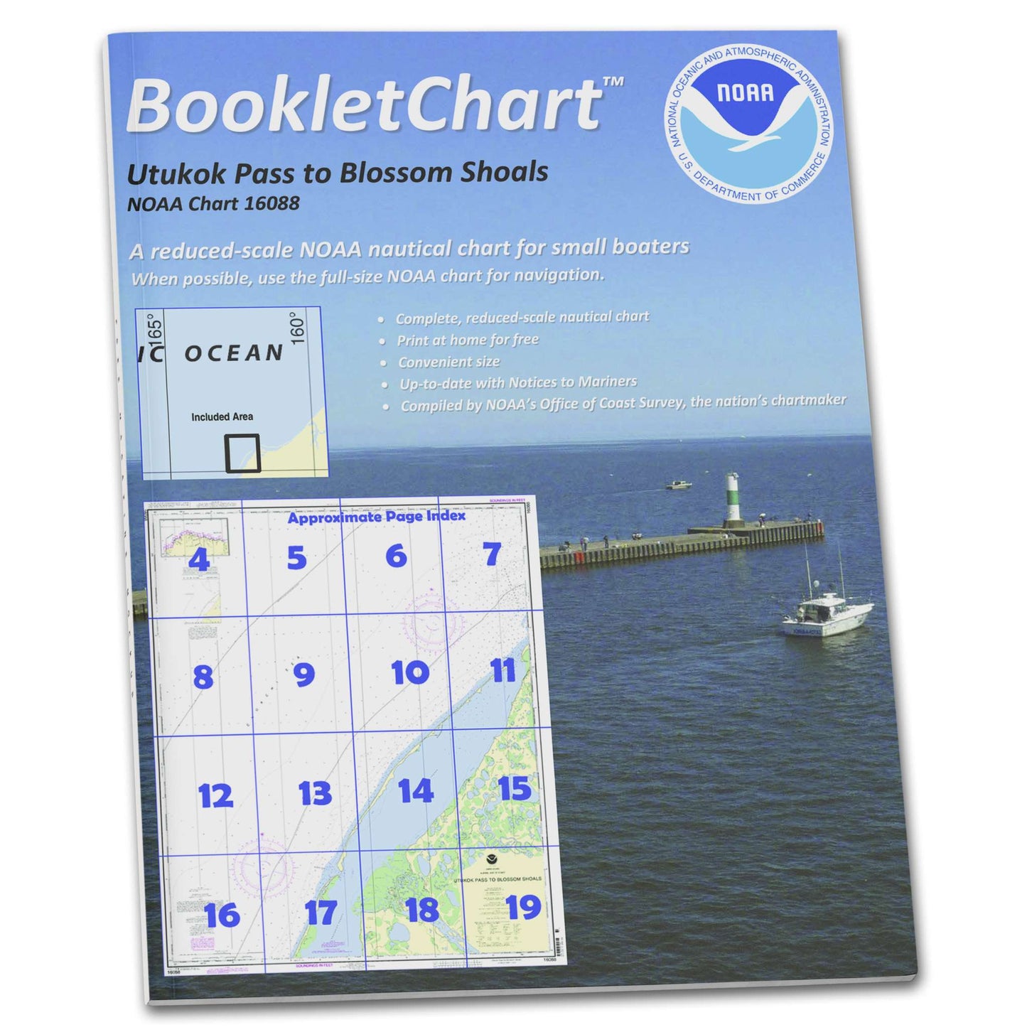 Paradise Clay CB16088 HISTORICAL NOAA Booklet Chart Utukok Pass to Blossom Shoals