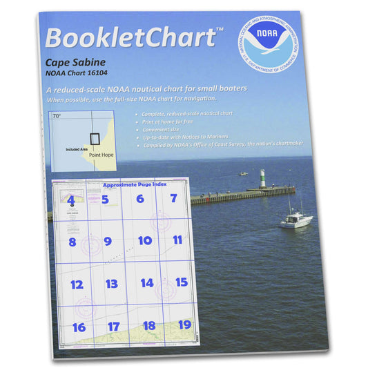 Paradise Clay CB16104 HISTORICAL NOAA Booklet Chart Cape Sabine