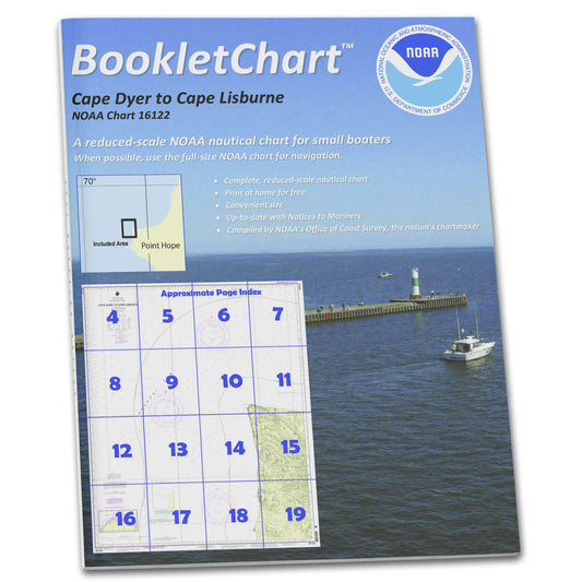 Paradise Clay CB16122 HISTORICAL NOAA Booklet Chart Cape Dyer to Cape Lisburge