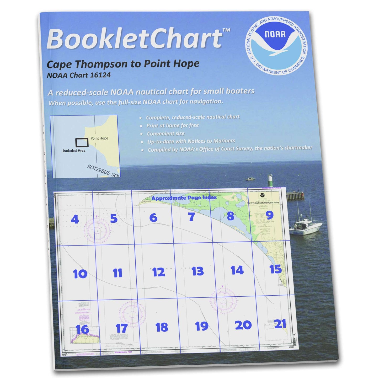 Paradise Clay CB16124 HISTORICAL NOAA Booklet Chart Cape Thompson to Point Hope