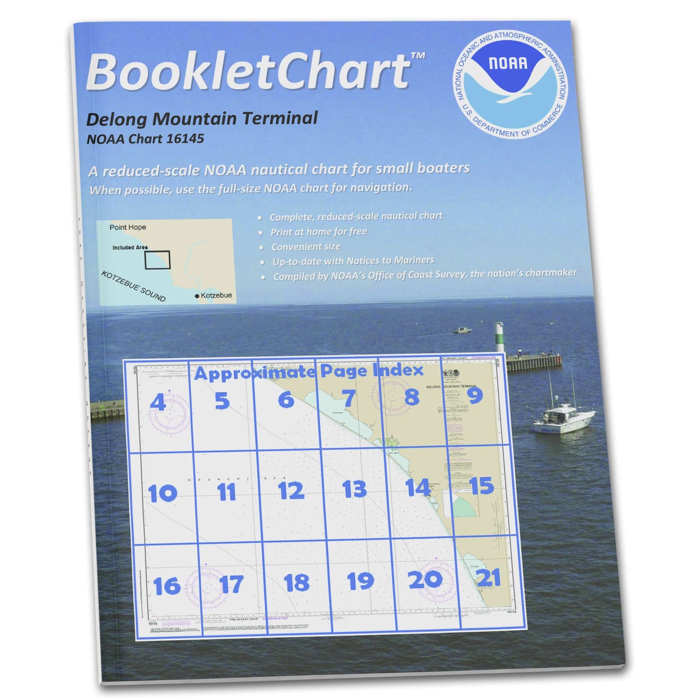 Paradise Clay CB16145 HISTORICAL NOAA Booklet Chart Delong Mountain Terminal (Red Dog Mine)