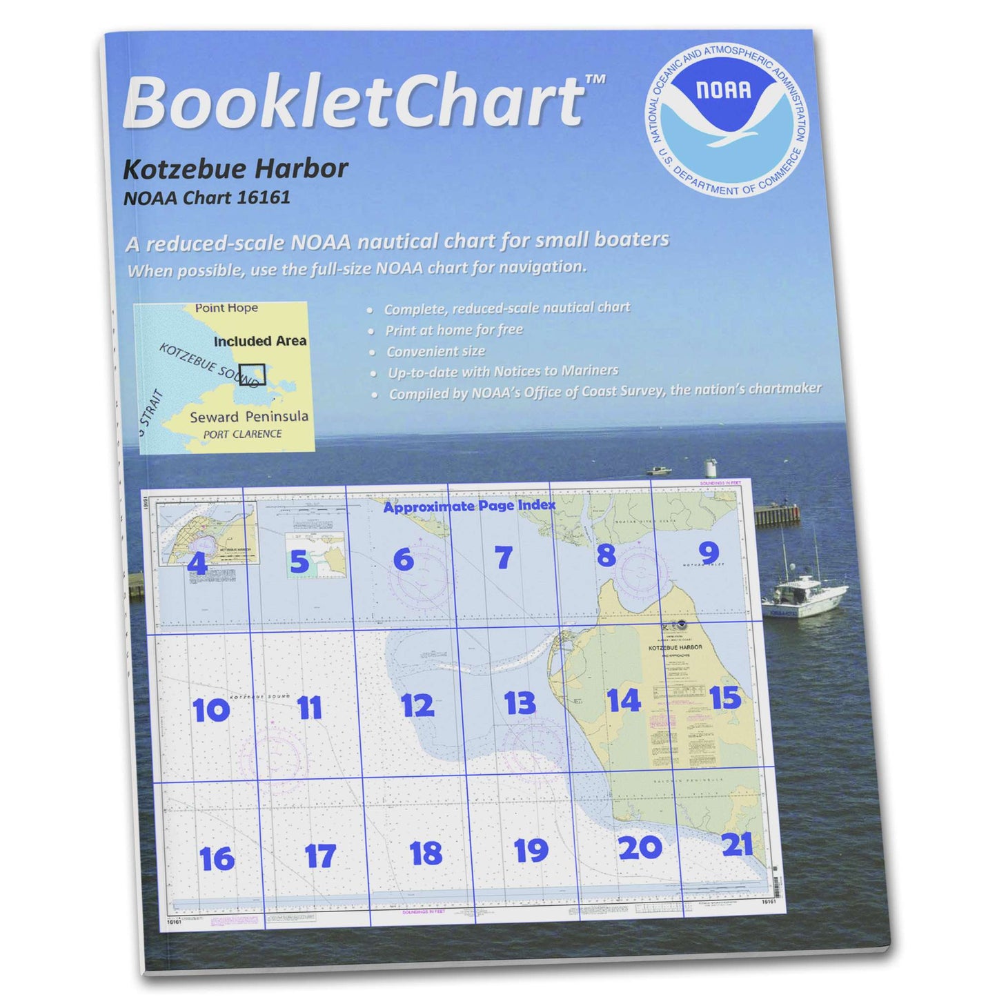 Paradise Clay CB16161 HISTORICAL NOAA Booklet Chart Kotzebue Harbor and Approaches