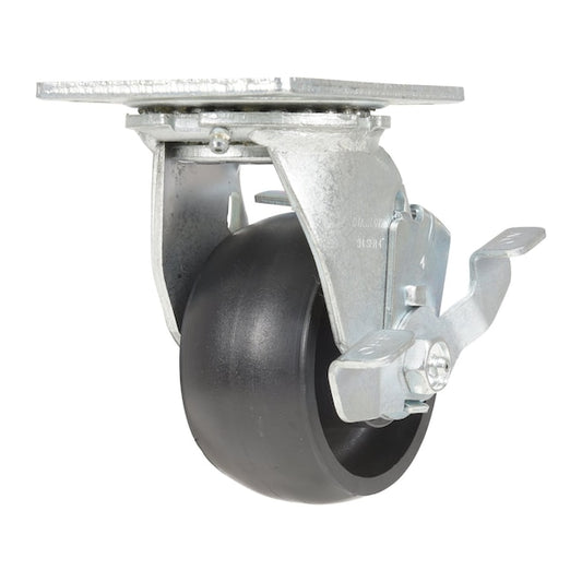 Vestil CST-VE-4X2GFN-SWB Glass Filled Nylon Swivel With Brake Caster 4 In. Diameter x 2 In. Width 800 lb Black