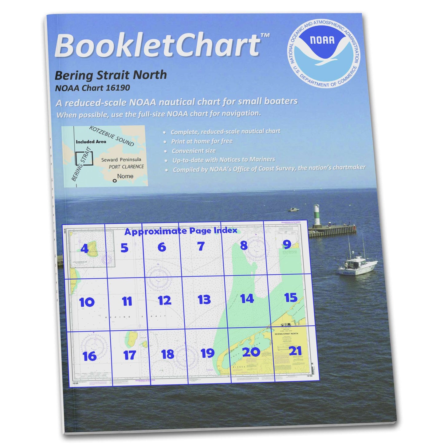 Paradise Clay CB16190 HISTORICAL NOAA Booklet Chart Bering Strait North;Little Diomede Island