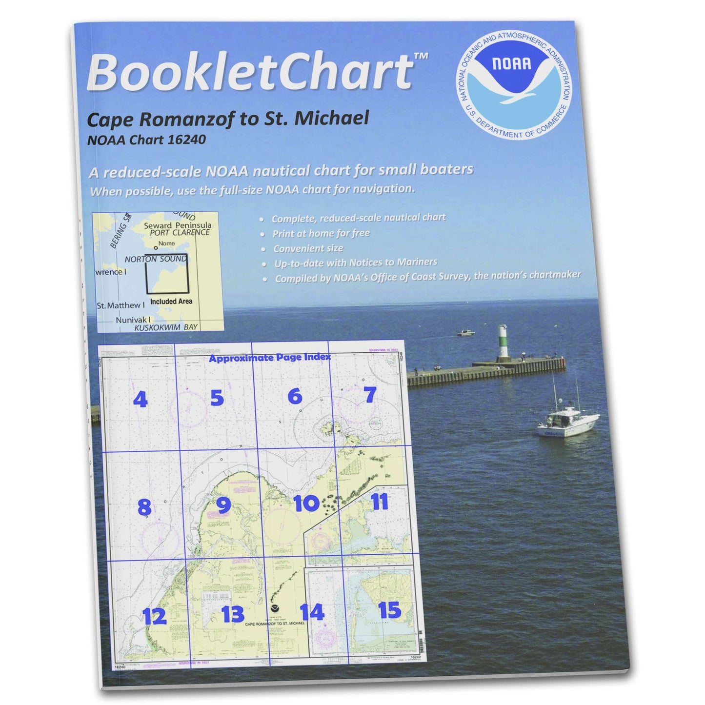 Paradise Clay CB16240 HISTORICAL NOAA Booklet Chart Cape Ramonzof to St. Michael;St. Michael Bay;etc.