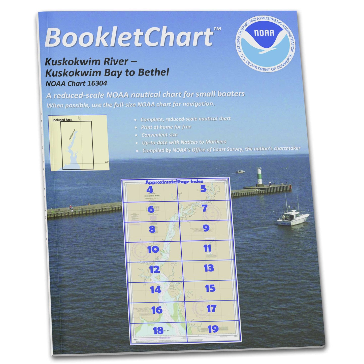Paradise Clay CB16304 HISTORICAL NOAA Booklet Chart Kuskokwim Bay to Bethel