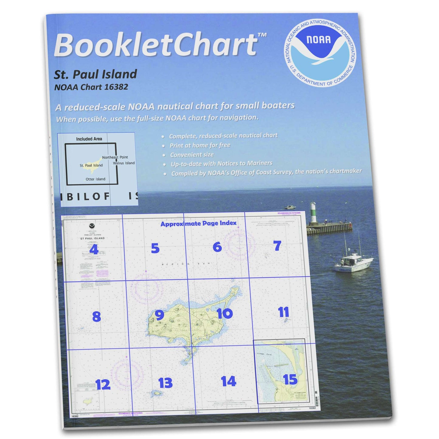 Paradise Clay CB16382 HISTORICAL NOAA Booklet Chart St. Paul Island: Pribilof Islands