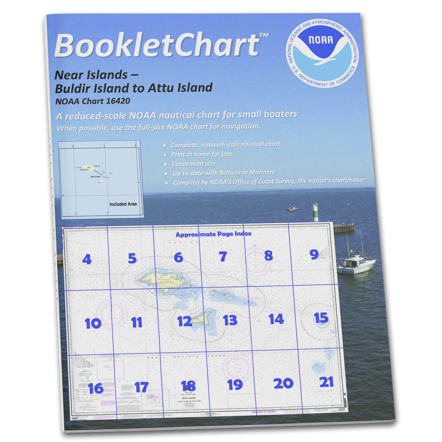Paradise Clay CB16420 HISTORICAL NOAA Booklet Chart Near Islands Buldir Island to Attu Island