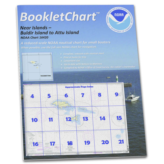 Paradise Clay CB16420 HISTORICAL NOAA Booklet Chart Near Islands Buldir Island to Attu Island