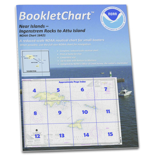 Paradise Clay CB16421 HISTORICAL NOAA Booklet Chart Ingenstrem Rocks to Attu Island