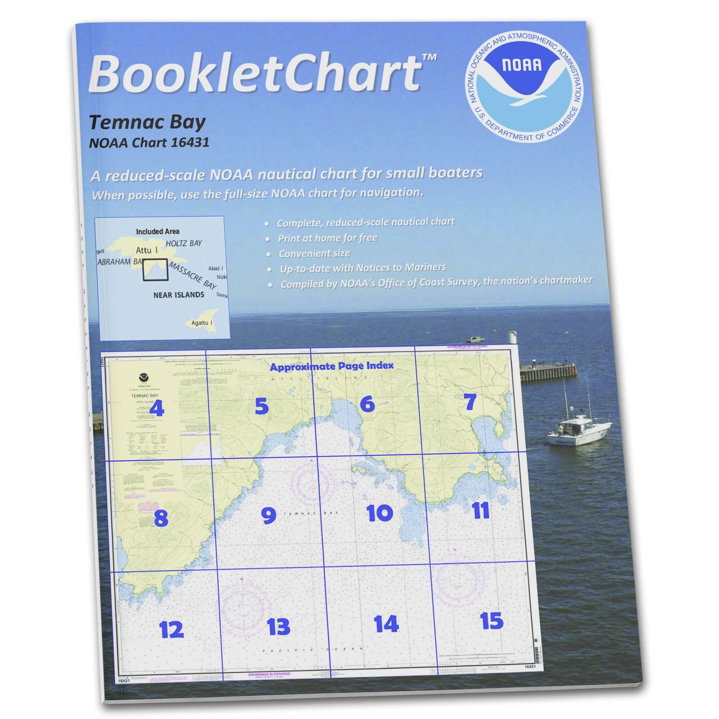 Paradise Clay CB16431 HISTORICAL NOAA Booklet Chart Temnac Bay