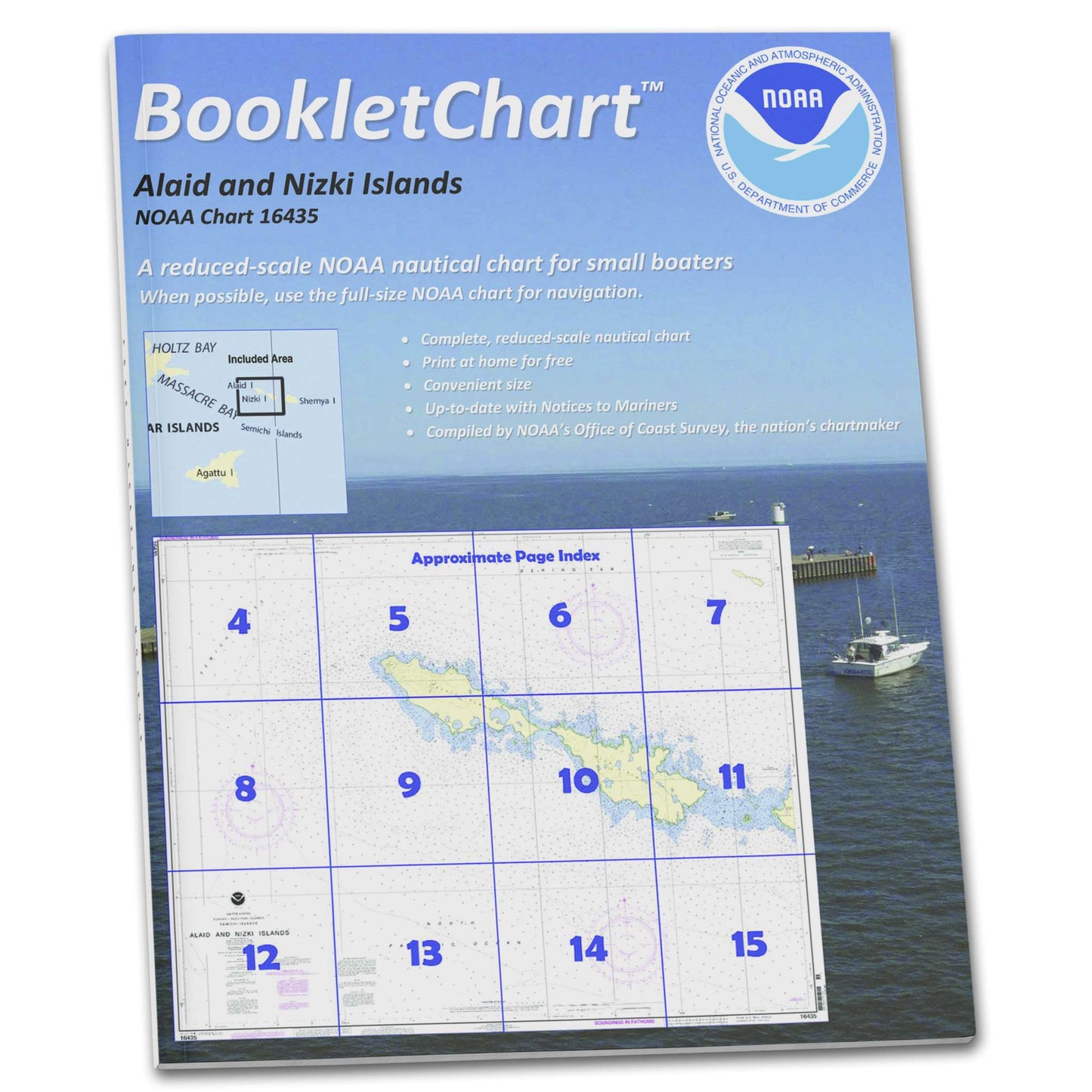 Paradise Clay CB16435 HISTORICAL NOAA Booklet Chart Semichi Islands Alaid and Nizki Islands