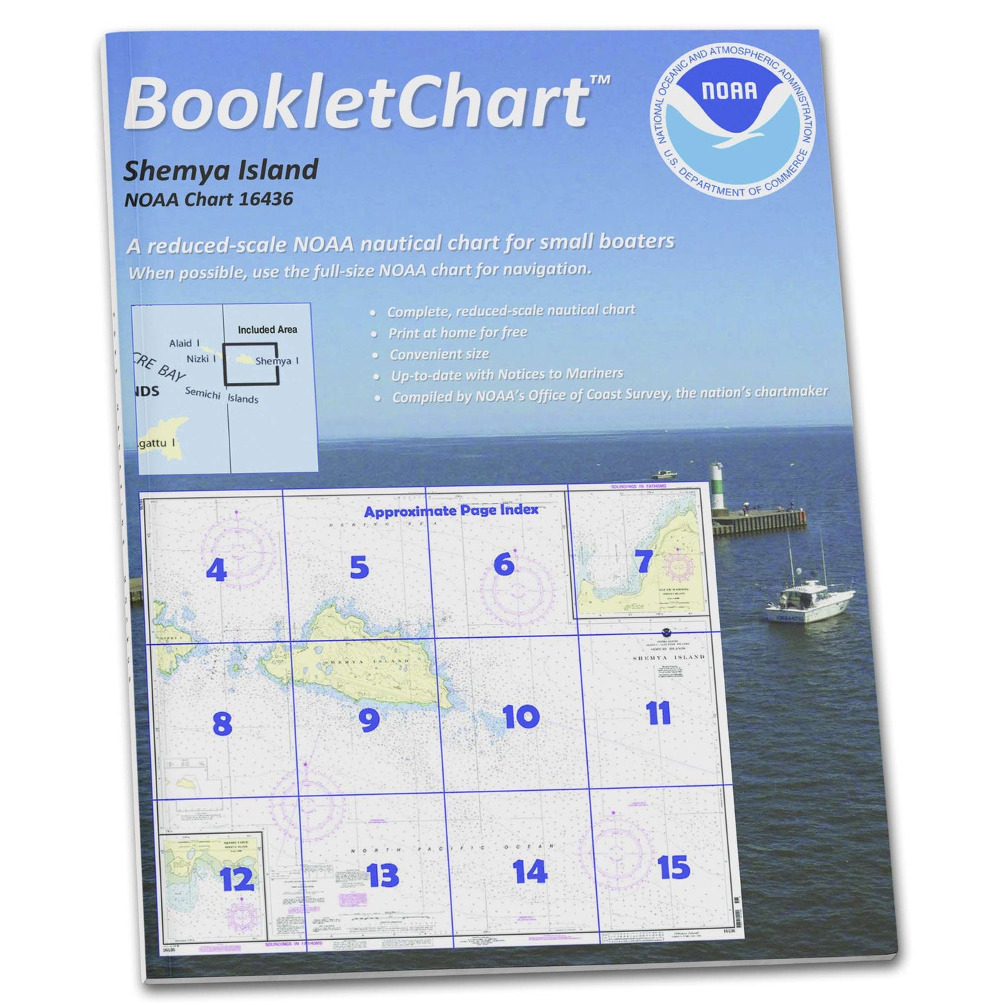 Paradise Clay CB16436 HISTORICAL NOAA Booklet Chart Shemya Island;Alcan Harbor;Skoot Cove