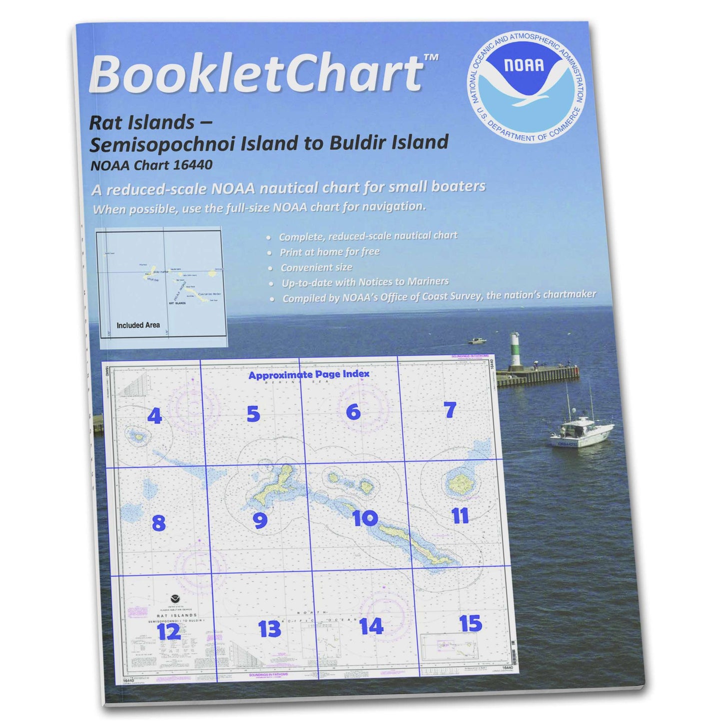 Paradise Clay CB16440 HISTORICAL NOAA Booklet Chart Rat Islands Semisopochnoi Island to Buldir l.