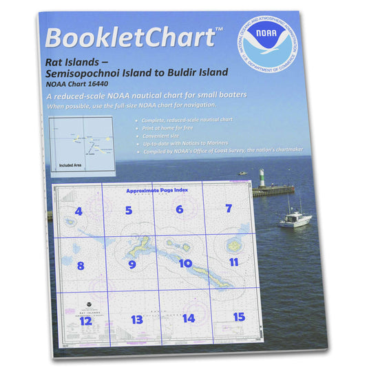 Paradise Clay CB16440 HISTORICAL NOAA Booklet Chart Rat Islands Semisopochnoi Island to Buldir l.