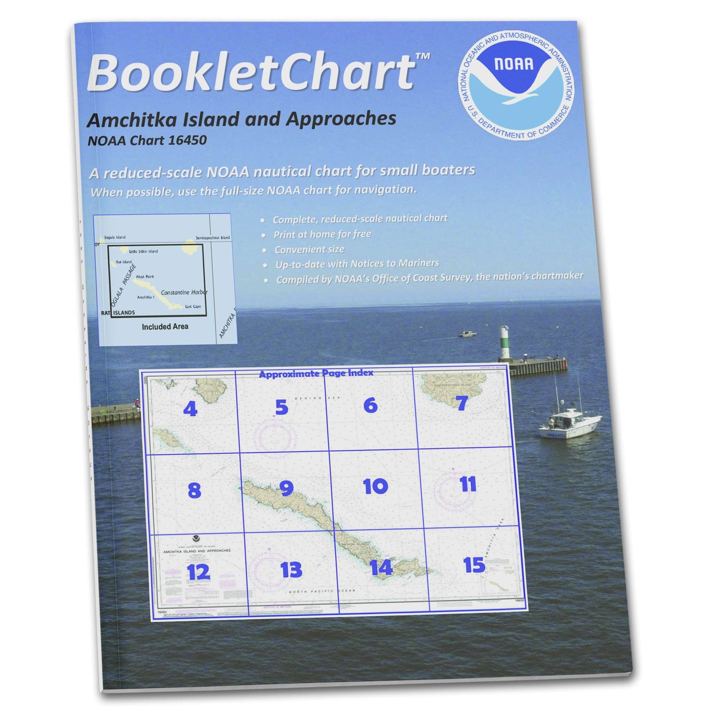 Paradise Clay CB16450 HISTORICAL NOAA Booklet Chart Amchitka Island and Approaches