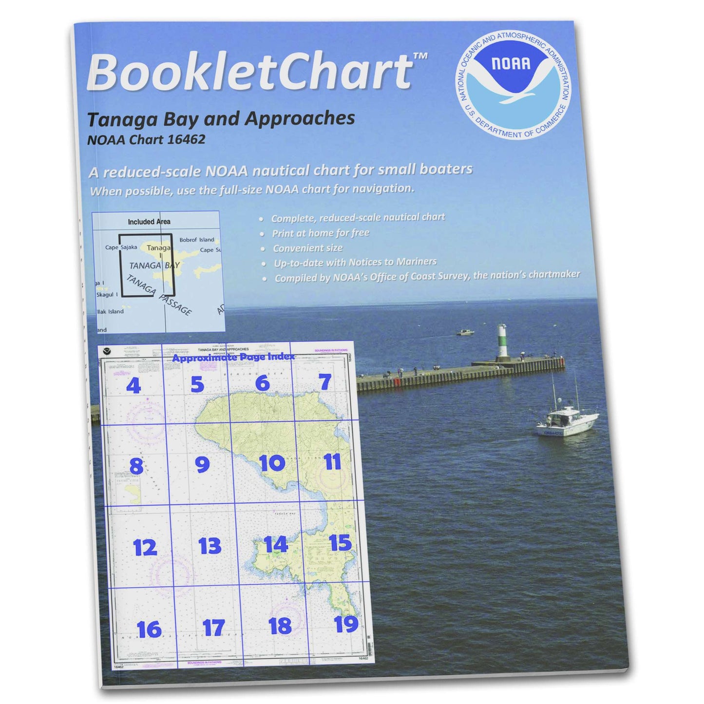 Paradise Clay CB16462 HISTORICAL NOAA Booklet Chart Andrenof. Islands Tanga Bay and approaches
