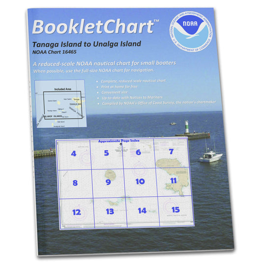 Paradise Clay CB16465 HISTORICAL NOAA Booklet Chart Tanaga Island to Unalga Island