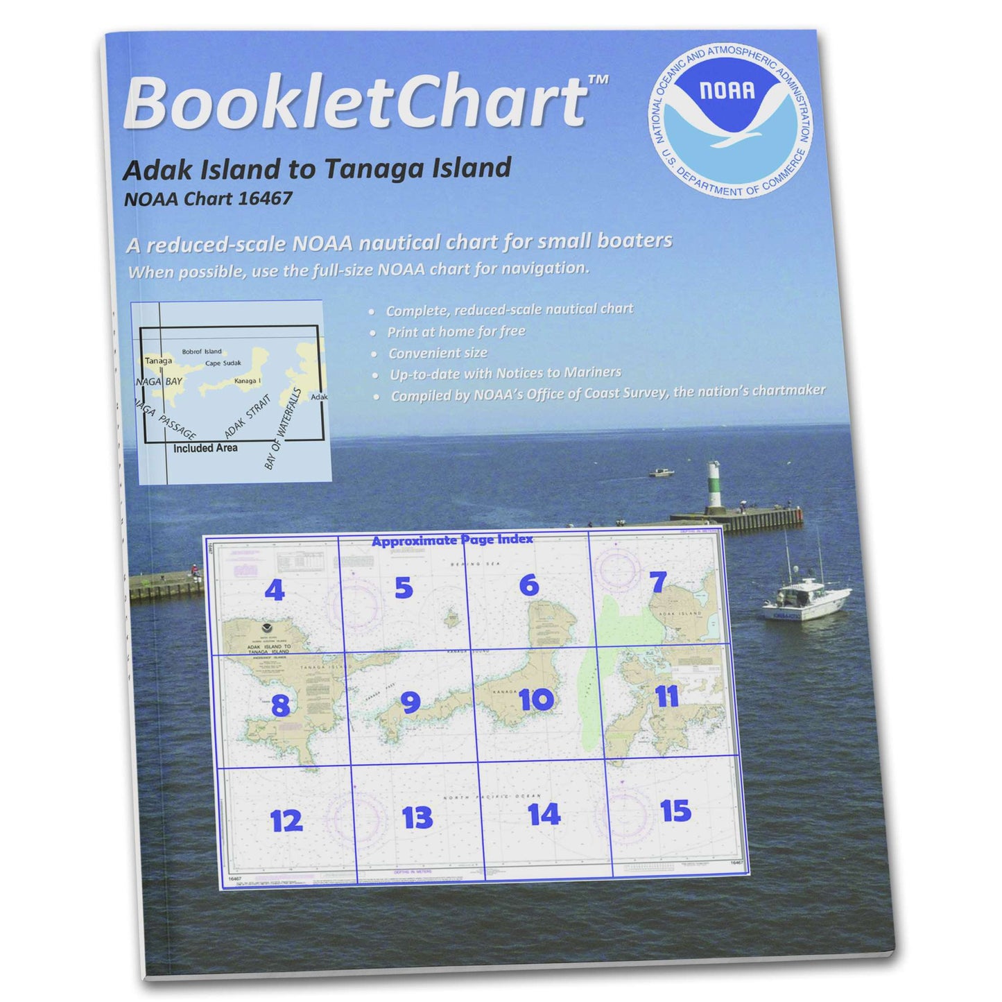 Paradise Clay CB16467 HISTORICAL NOAA Booklet Chart Adak Island to Tanaga Island