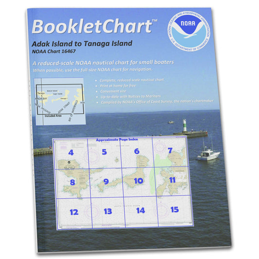 Paradise Clay CB16467 HISTORICAL NOAA Booklet Chart Adak Island to Tanaga Island