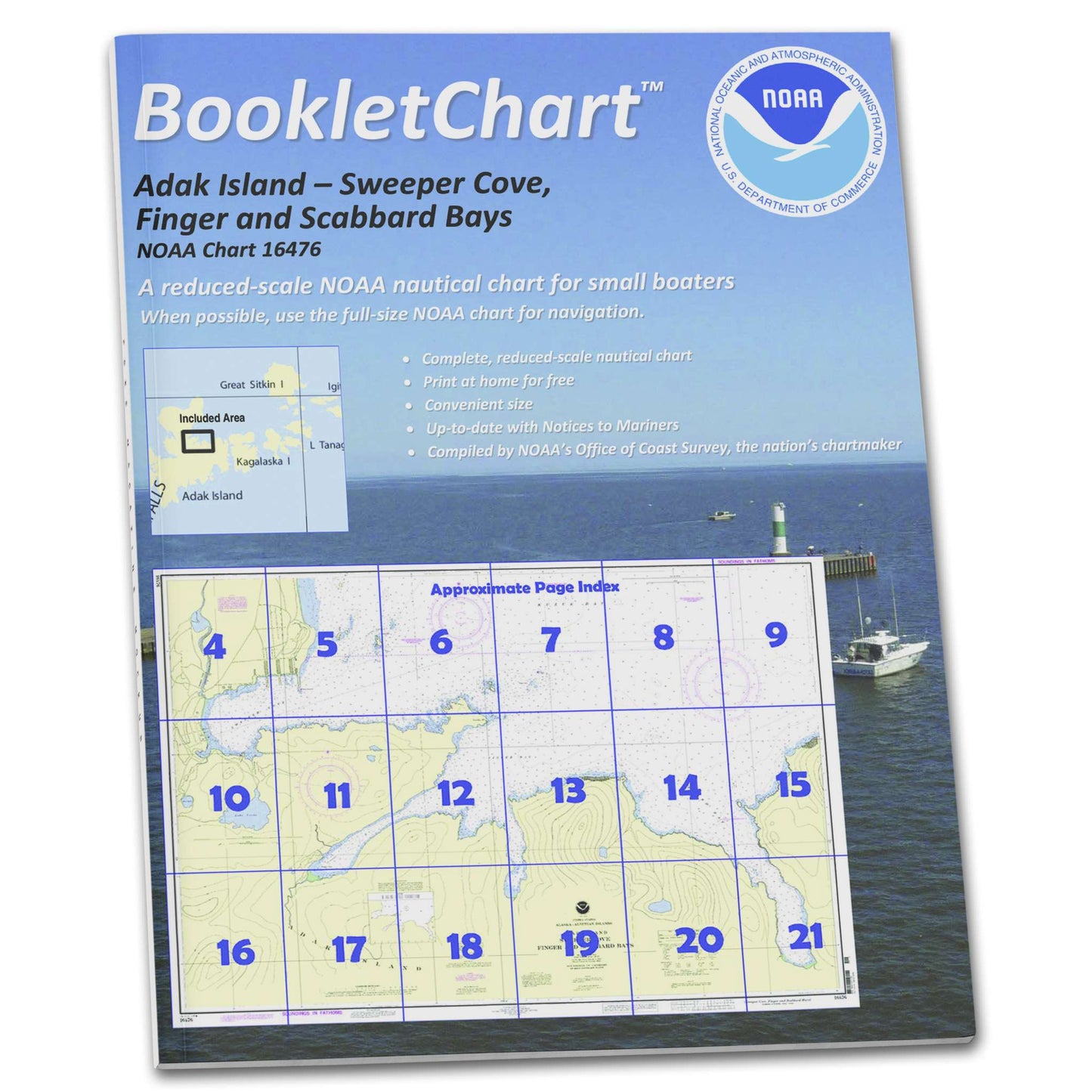 Paradise Clay CB16476 HISTORICAL NOAA Booklet Chart Sweeper Cove: Finger and Scabbard Bays