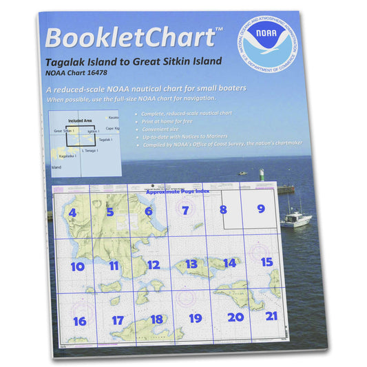 Paradise Clay CB16478 HISTORICAL NOAA Booklet Chart Tagalak Island to Great Sitkin Island;Sand Bay-Northeast Cove