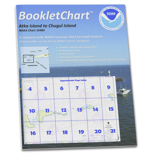 Paradise Clay CB16484 HISTORICAL NOAA Booklet Chart Atka Island to Chugul Island Atka Island