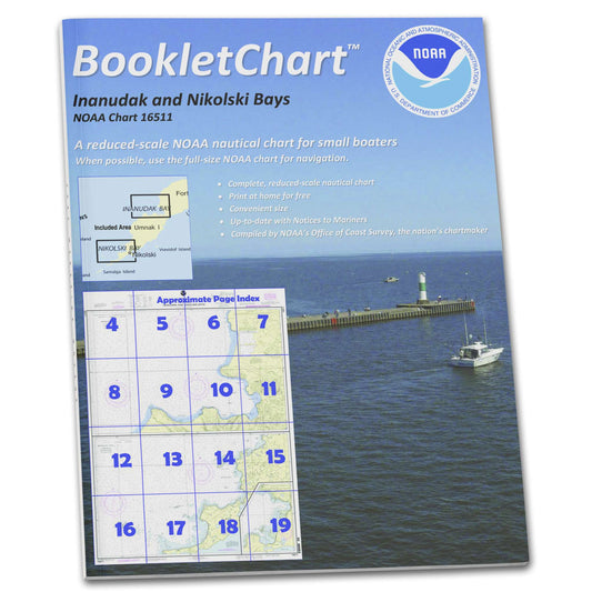 Paradise Clay CB16511 HISTORICAL NOAA Booklet Chart Inanudak Bay and Nikolski Bay: Umnak l;River and Mueller Coves