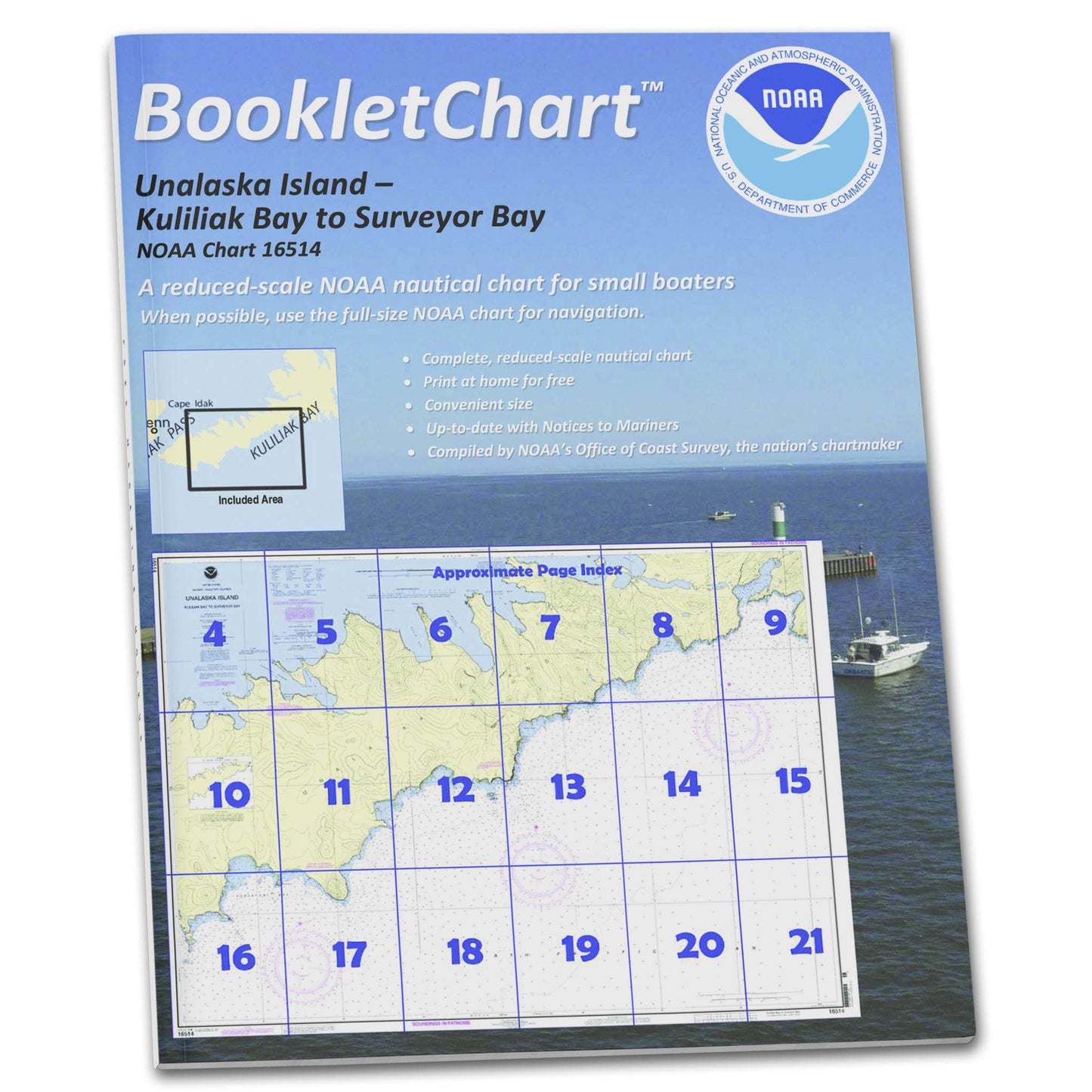 Paradise Clay CB16514 HISTORICAL NOAA Booklet Chart Kulikak Bay and Surveyor Bay