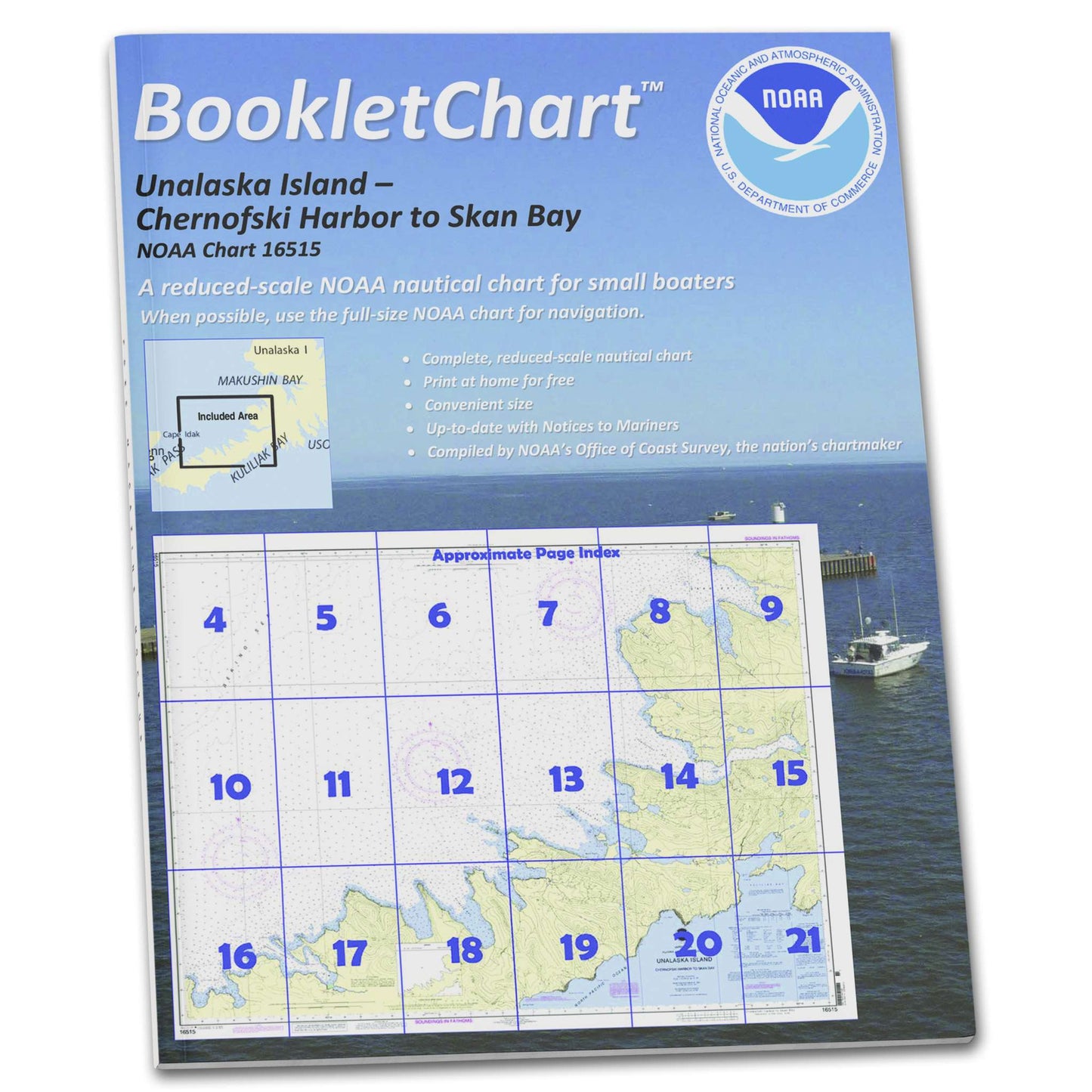 Paradise Clay CB16515 HISTORICAL NOAA Booklet Chart Chernofski Harbor to Skan Bay