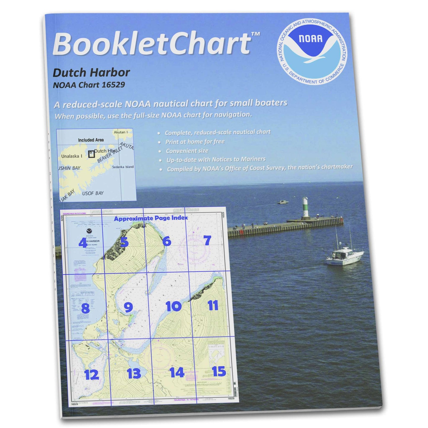 Paradise Clay CB16529 HISTORICAL NOAA Booklet Chart Dutch Harbor