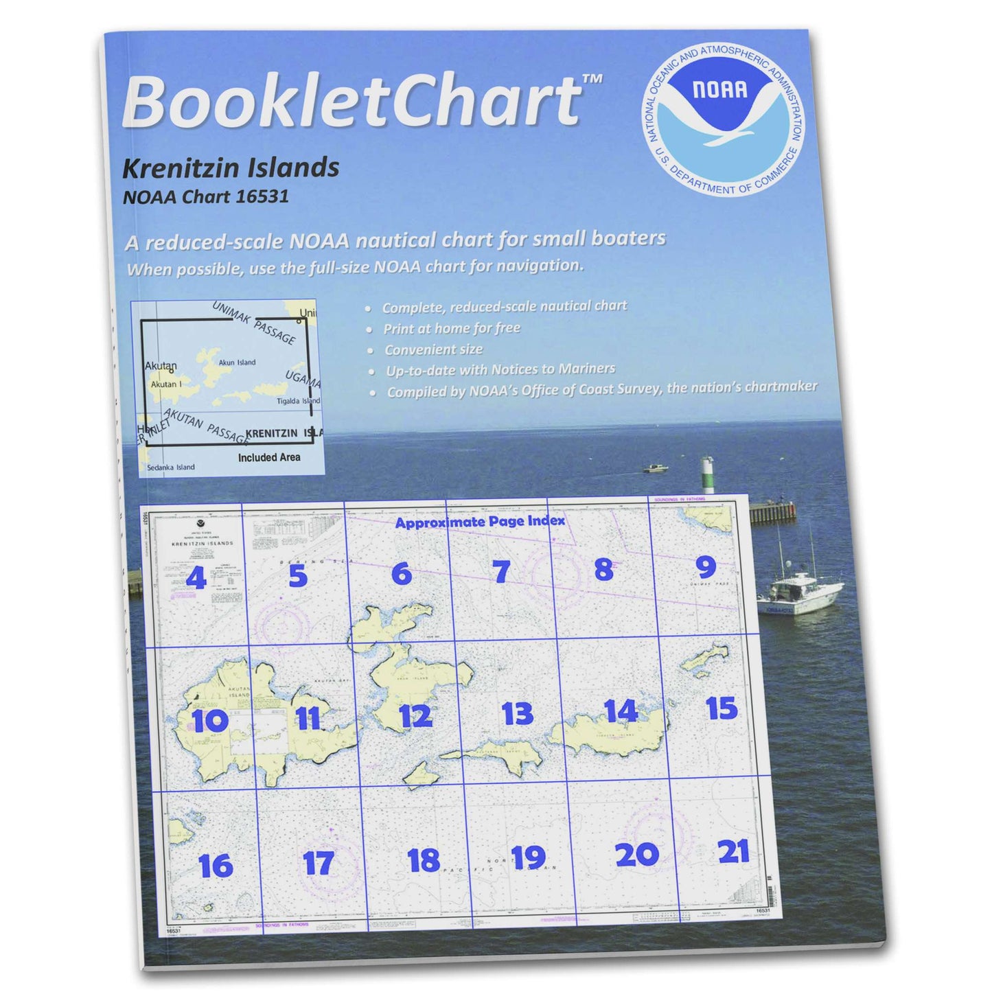 Paradise Clay CB16531 HISTORICAL NOAA Booklet Chart Krenitzan Islands