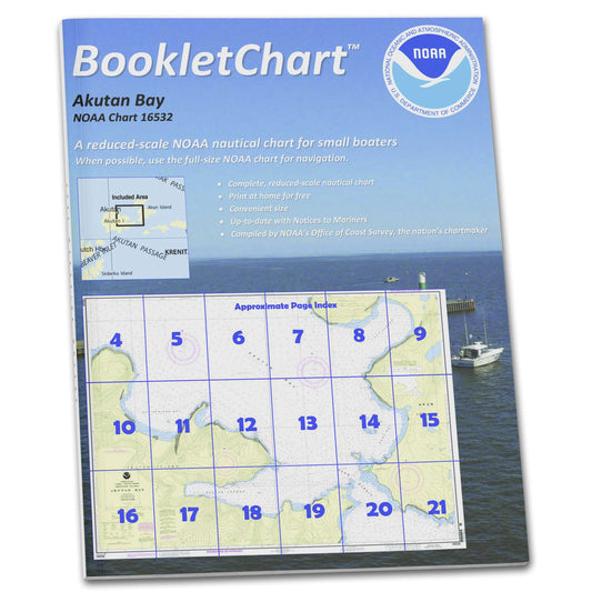 Paradise Clay CB16532 HISTORICAL NOAA Booklet Chart Akutan Bay: Krenitzin Islands