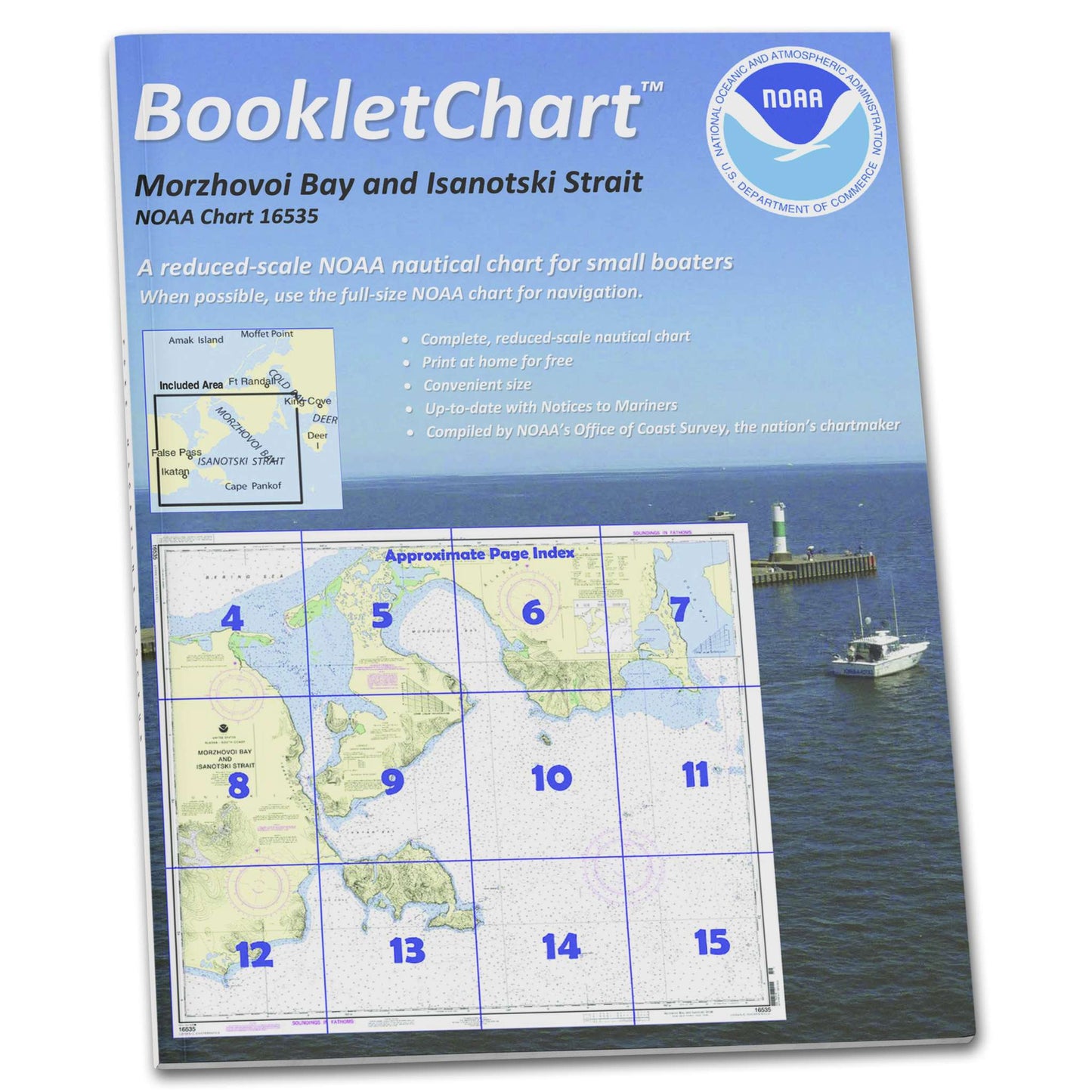 Paradise Clay CB16535 HISTORICAL NOAA Booklet Chart Morzhovoi Bay and Isanotski Strait