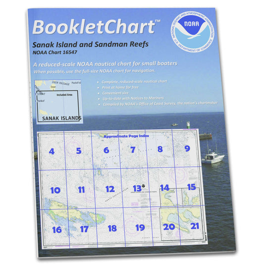 Paradise Clay CB16547 HISTORICAL NOAA Booklet Chart Sanak Island and Sandman Reefs;Northeast Harbor;Peterson and Salmon, etc.