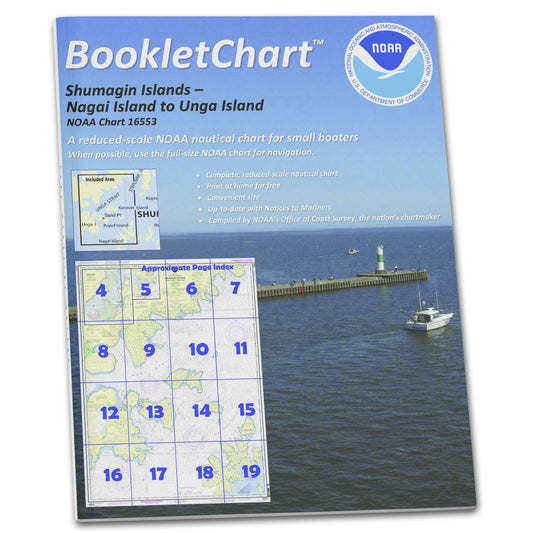 Paradise Clay CB16553 HISTORICAL NOAA Booklet Chart Shumagin Islands-Nagai I. to Unga I;Delarof Harbor;Popof Strait: nort.