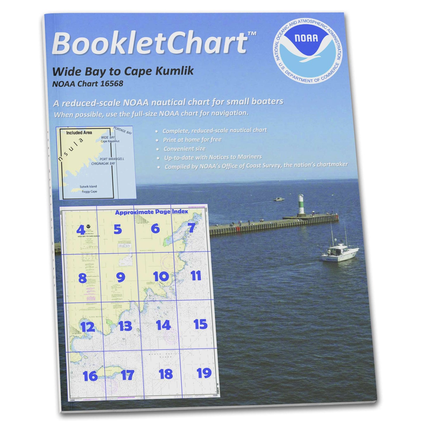 Paradise Clay CB16568 HISTORICAL NOAA Booklet Chart Wide Bay to Cape Kumlik: Alaska Pen.
