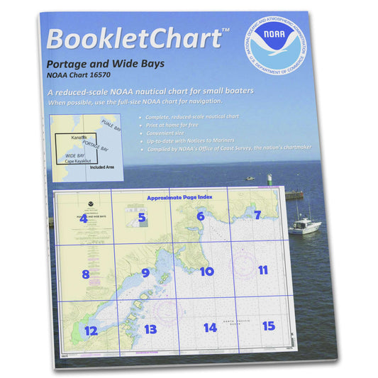 Paradise Clay CB16570 HISTORICAL NOAA Booklet Chart Portage and Wide Bays: Alaska Pen.