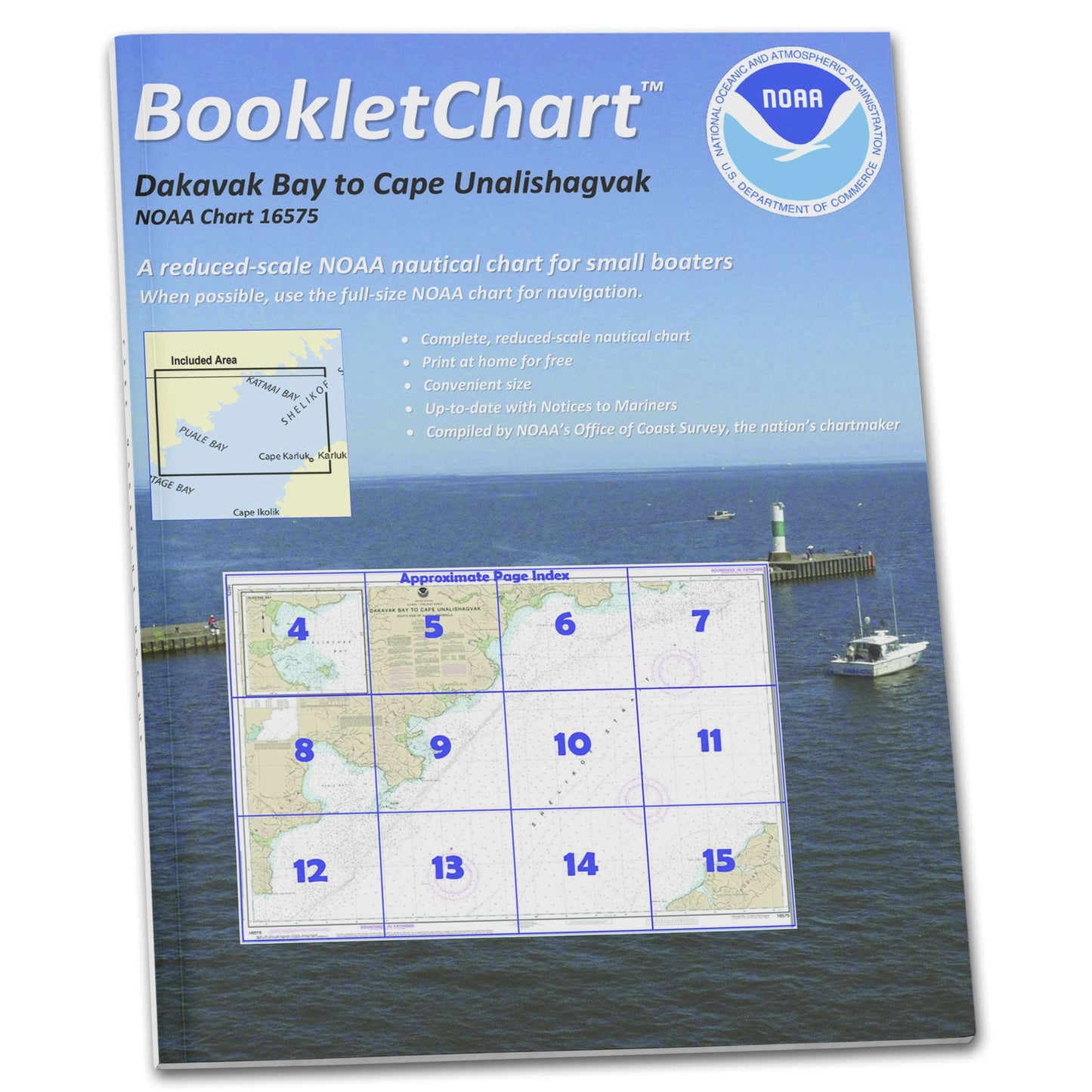 Paradise Clay CB16575 HISTORICAL NOAA Booklet Chart Dakavak Bay to Cape Unalishagvak;Alinchak Bay