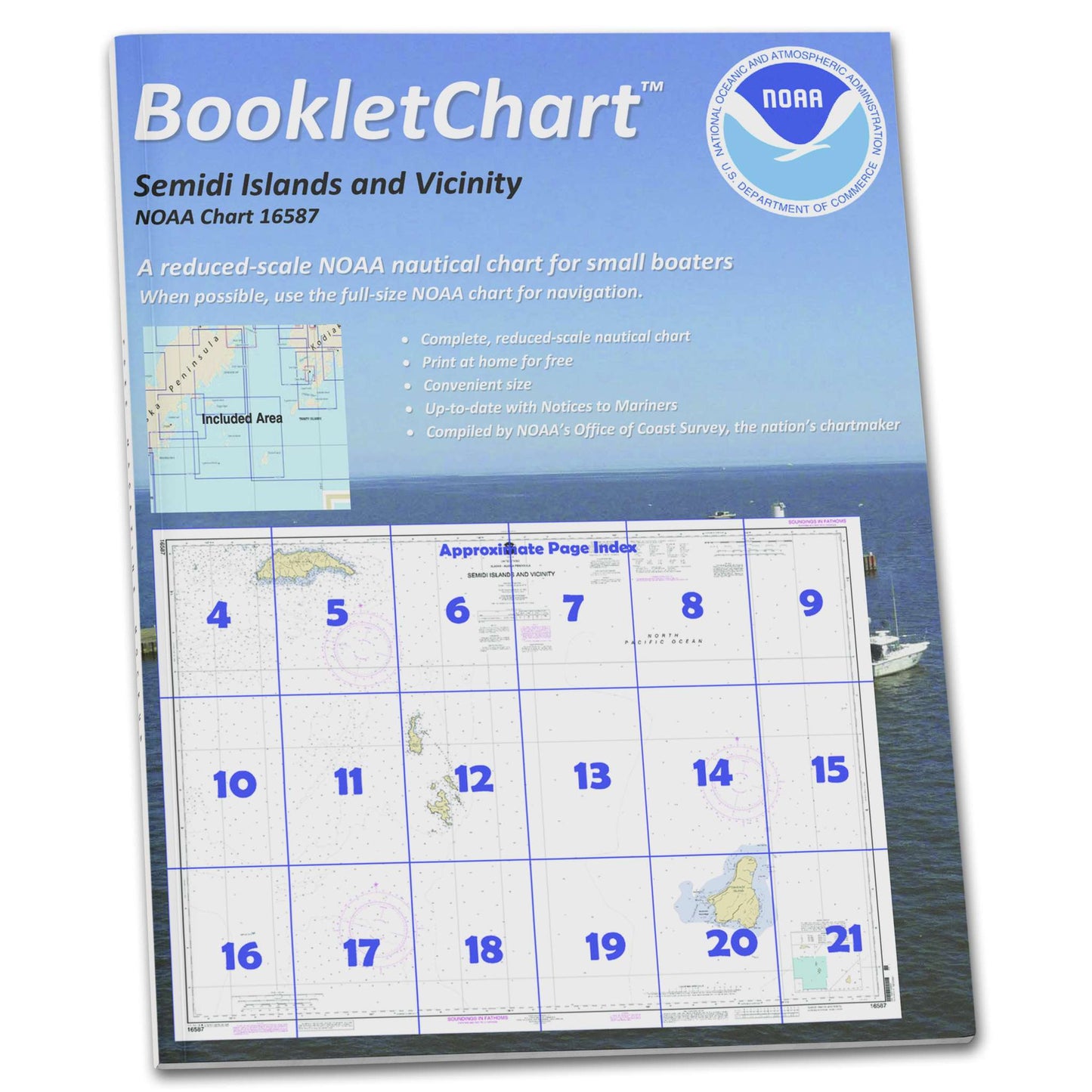 Paradise Clay CB16587 HISTORICAL NOAA Booklet Chart Semidi Islands and Vicinity